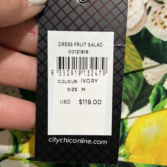 City Chic Women’s 18 Plus Rockabilly  Fruit Salad Dress SPRING 2024 - Picture 9 of 10